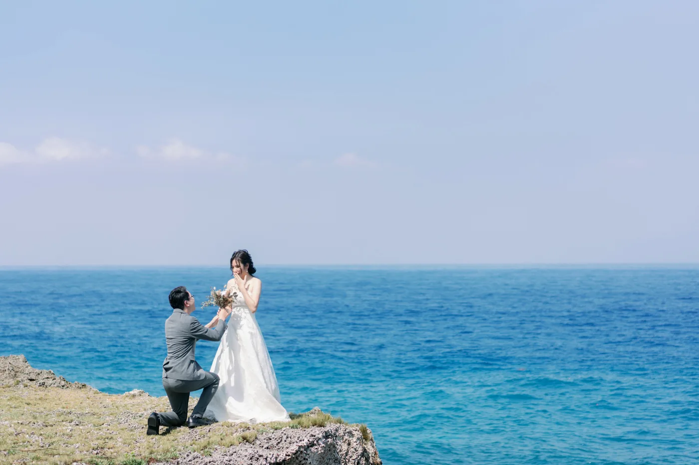 作品:小琉球海邊的一對新人